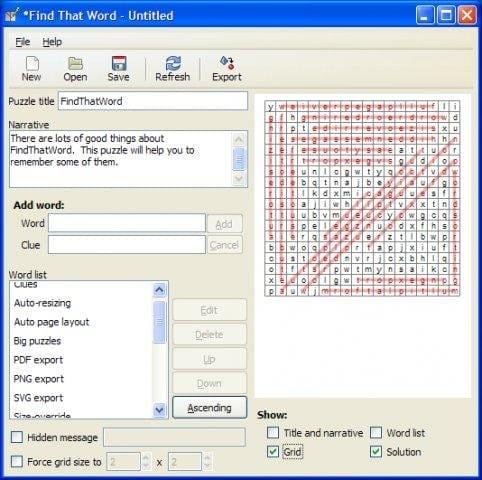 Free Word Search Puzzle Maker