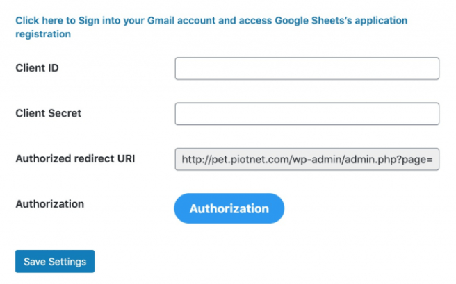 WordPress Form to Google Sheets