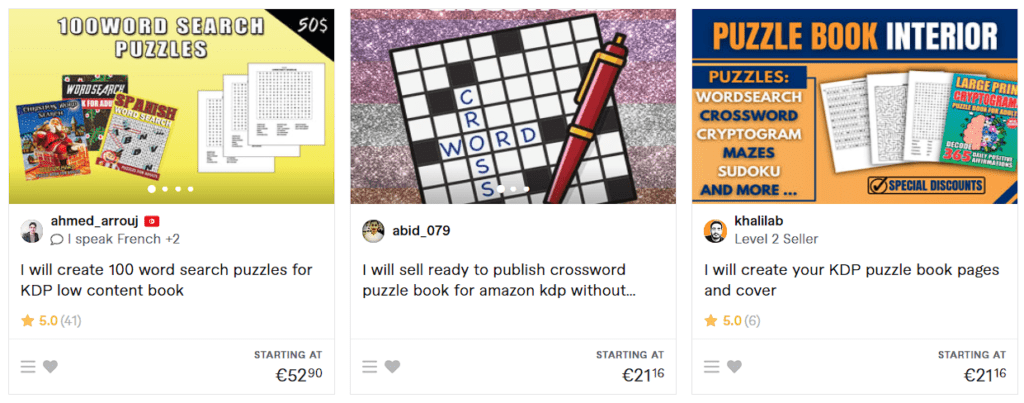 Fiverr Puzzle Books