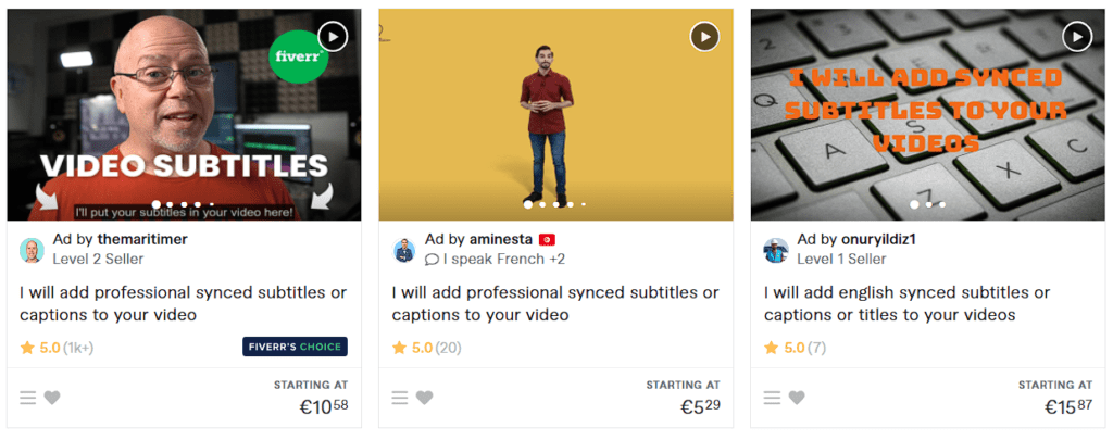 Fiverr Sync Subtitle Captions