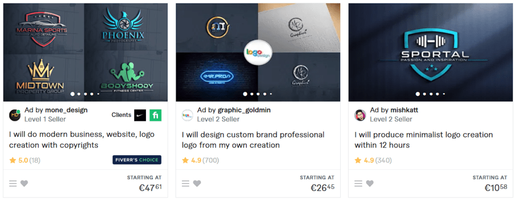 Fiverr Logo Creation Gigs