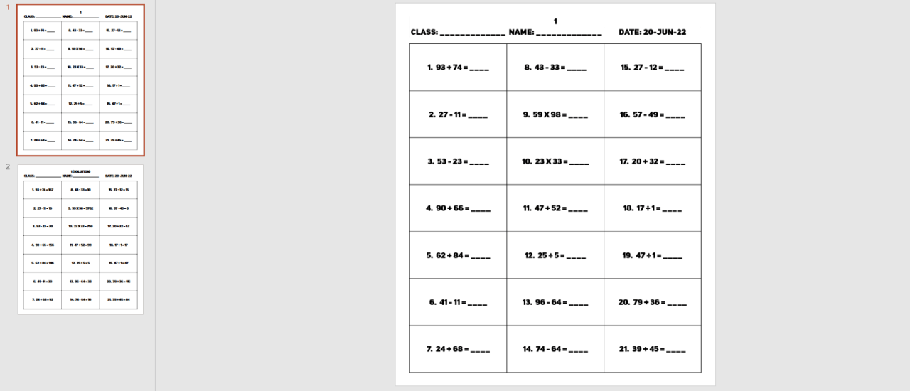 3 Free Math Worksheet Generators – Algebra Problem Maker