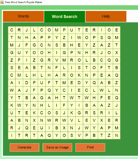 Word Search Puzzle Creator