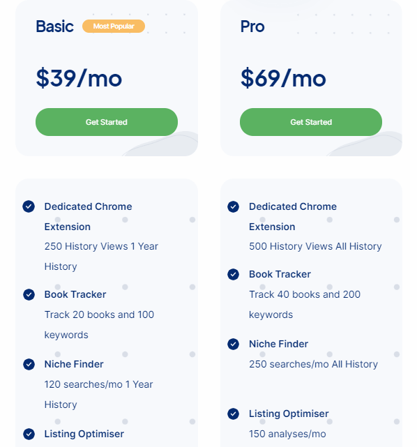 Book Beam Pricing