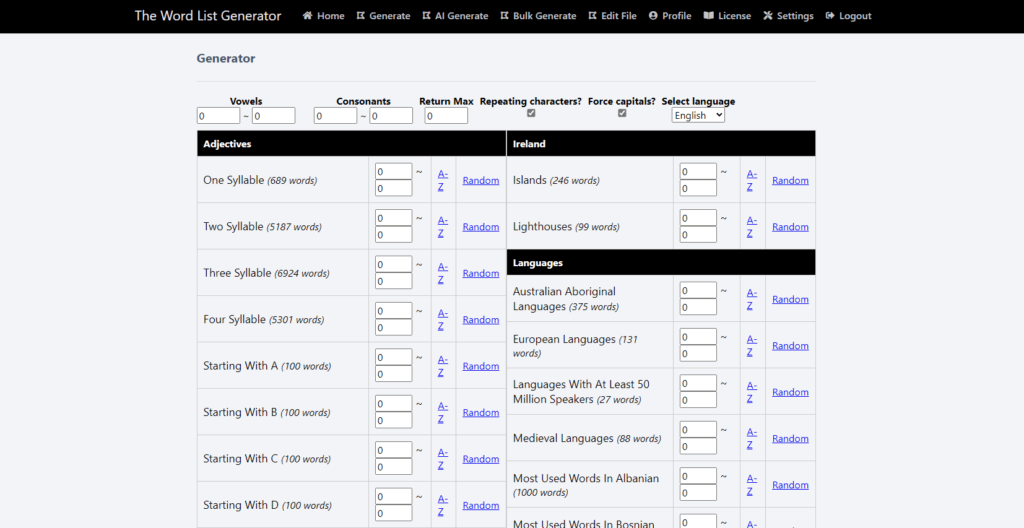 Free Puzzle Generators for KDP Themed WordLists
