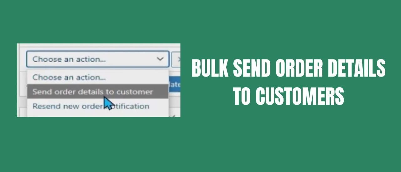 Bulk Send Order Details to Customers