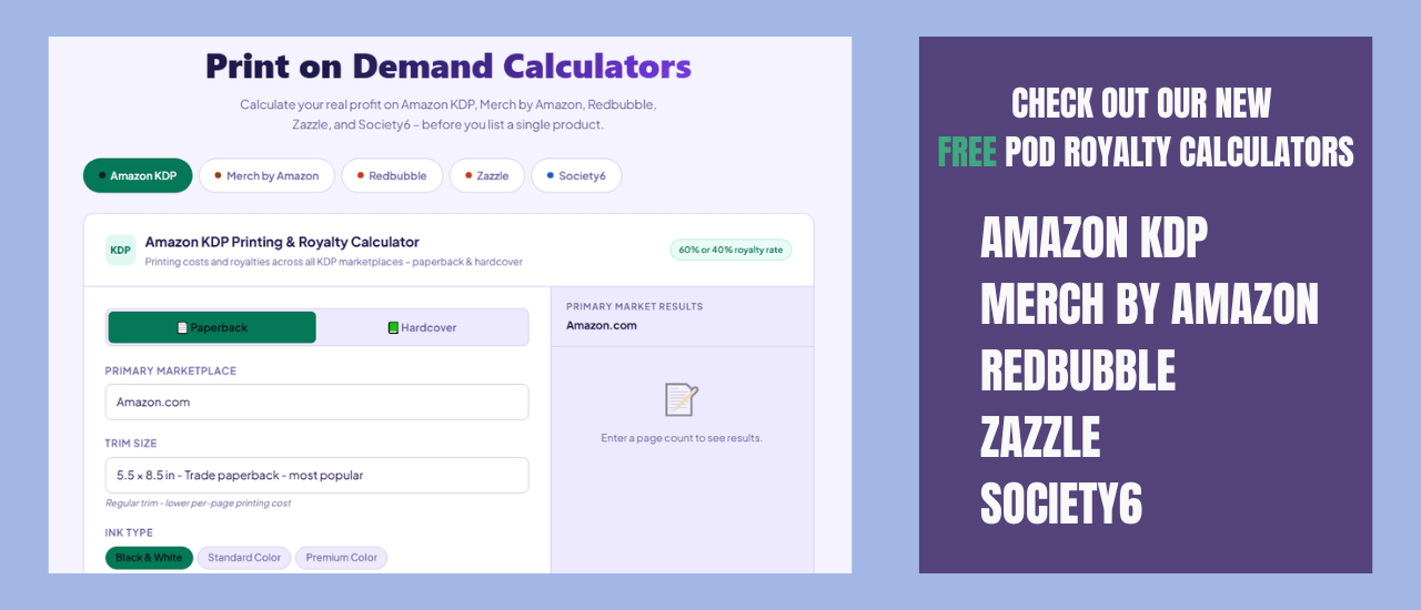 Print on Demand Royalty Calculators